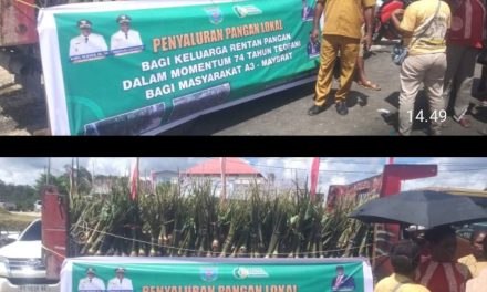 Dinas Ketahanan Pangan Maybrat Salurkan 500 Paket Pangan Lokal Khas Maybrat di Momen HUT Theofani ke-74