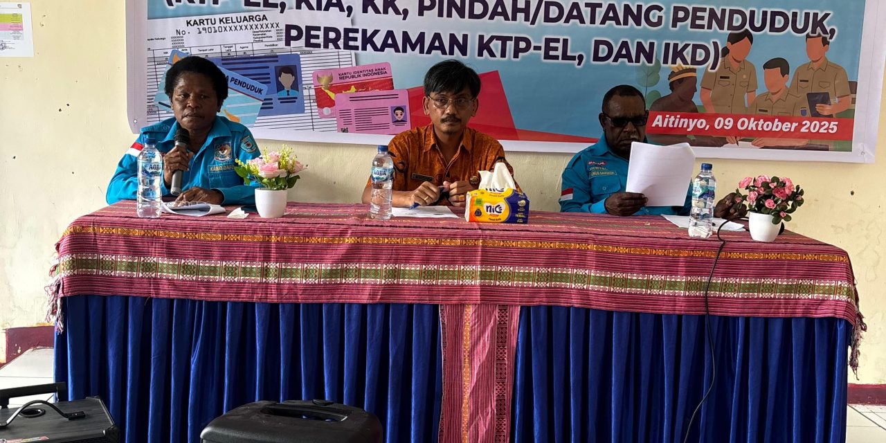 Disdukcapil Maybrat Gelar Sosialisasi Pendaftaran Penduduk di Distrik Aitinyo