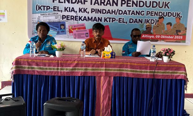 Disdukcapil Maybrat Gelar Sosialisasi Pendaftaran Penduduk di Distrik Aitinyo