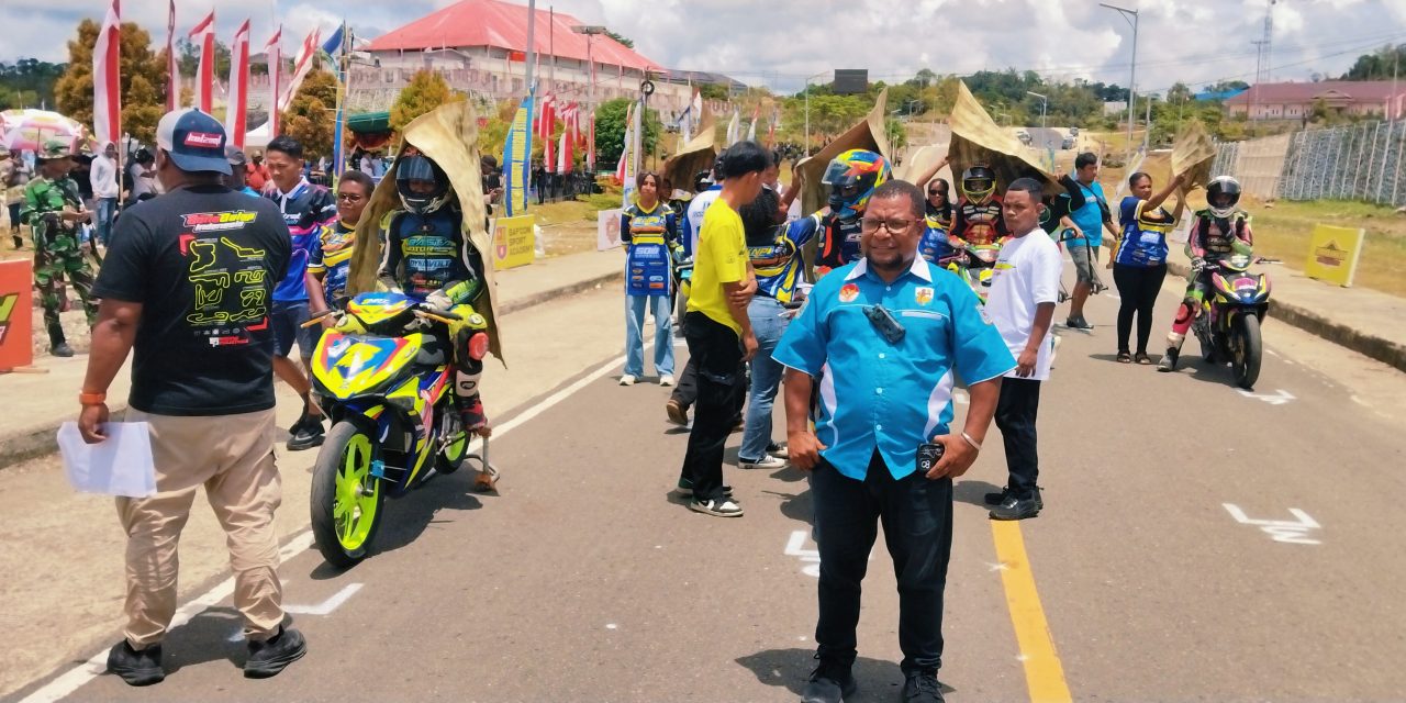 Sekretaris DPD KNPI Maybrat Nehemia Isir Hadiri Kejuaraan Road Race 2025 di kumurkek