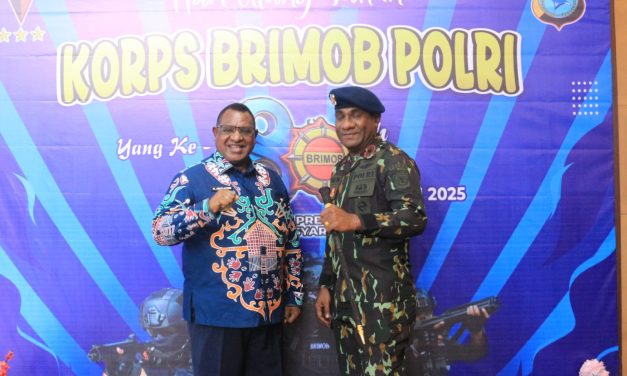 Bupati Maybrat Karel Murafer Hadiri Peringatan HUT ke-80 Brimob Polri Polda Papua Barat Daya