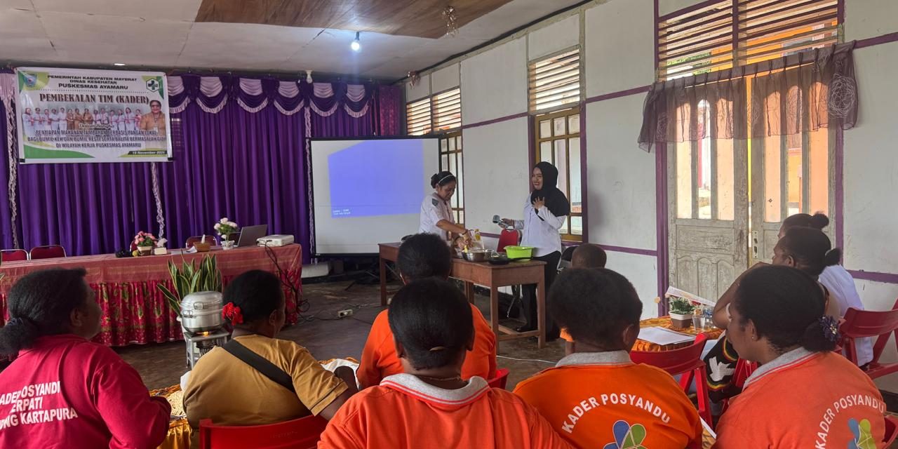 Puskesmas Ayamaru Gelar Pembekalan Kader Posyandu Berbasis Pangan Lokal