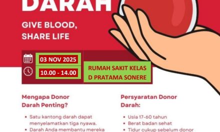 Rumah Sakit Pratama Sonere Gelar Donor Darah Bersama PMI