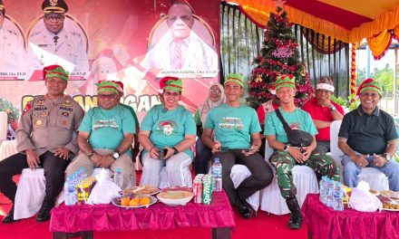 Bupati Sorong Selatan, Petronela Krenak Pencanangan Bulan Natal dan Santa Claus Meriah di Sorong Selatan