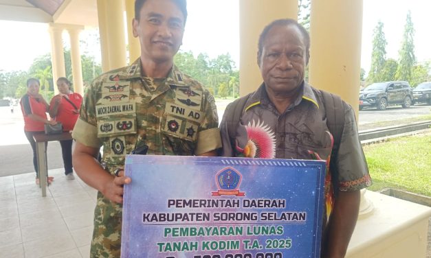 Dandim 1807 Sorong Selatan Apresiasi Pemkab atas Penyelesaian Pembayaran Tanah Kantor Kodim