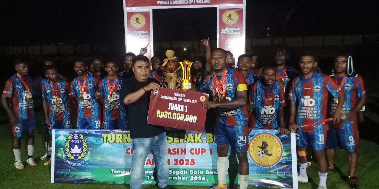 NTD FC Juara Turnamen Cendrawasih Cup I Kota Sorong 2025