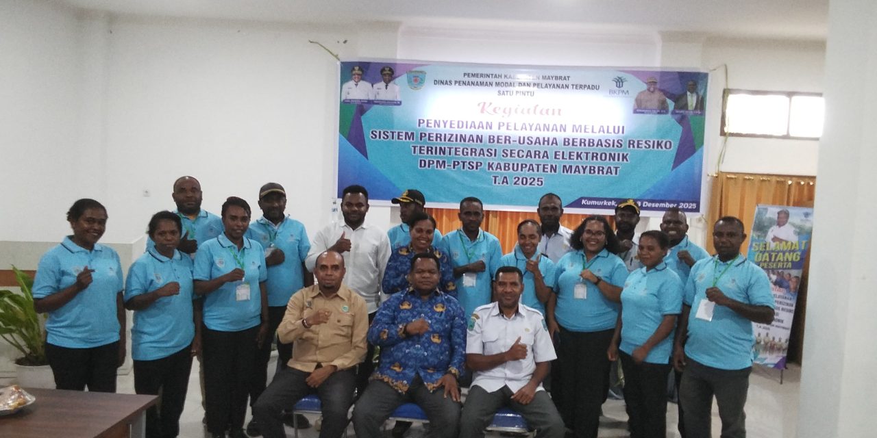 Kadis PTSP Maybrat Manase Wafom Resmi Buka Kegiatan Pelayanan Perizinan Berbasis Risiko Tahun 2025