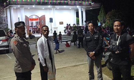 Pastikan Aman, Polres Sorong Selatan Turunkan 80 Personel Amankan Ibadah Malam Kunci Tahun