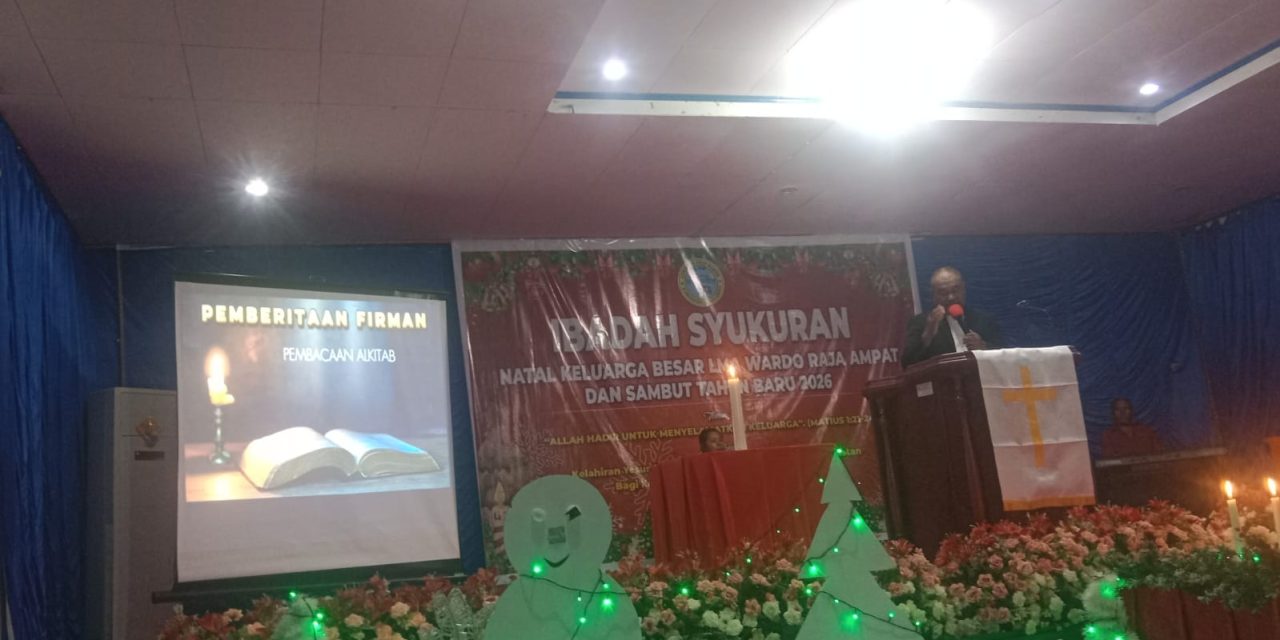 Ketua Umum LPEC Papua Barat Daya Hadiri Ibadah Syukuran Natal LMA Wardo Raja Ampat
