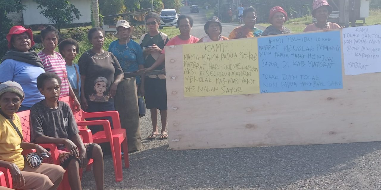 Mama-Mama Papua di Susumuk Tolak Pedagang Sayur Non OAP Berjualan di Wilayah Maybrat