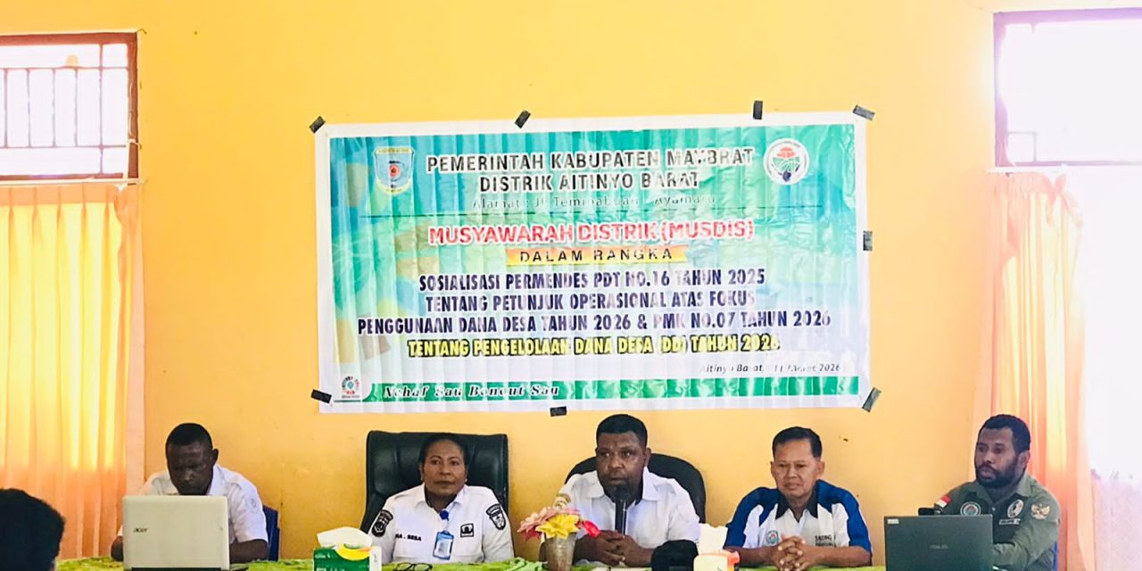 Kepala DPMK Maybrat Agustina Sesa Tegaskan Pelayanan Satu Pintu dan Sosialisasikan Penggunaan Dana Desa 2026