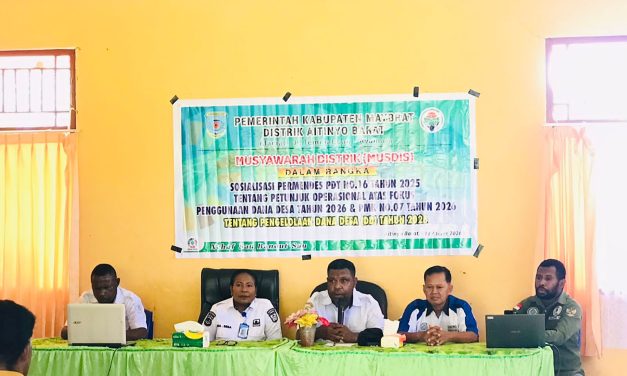 Kepala DPMK Maybrat Agustina Sesa Tegaskan Pelayanan Satu Pintu dan Sosialisasikan Penggunaan Dana Desa 2026