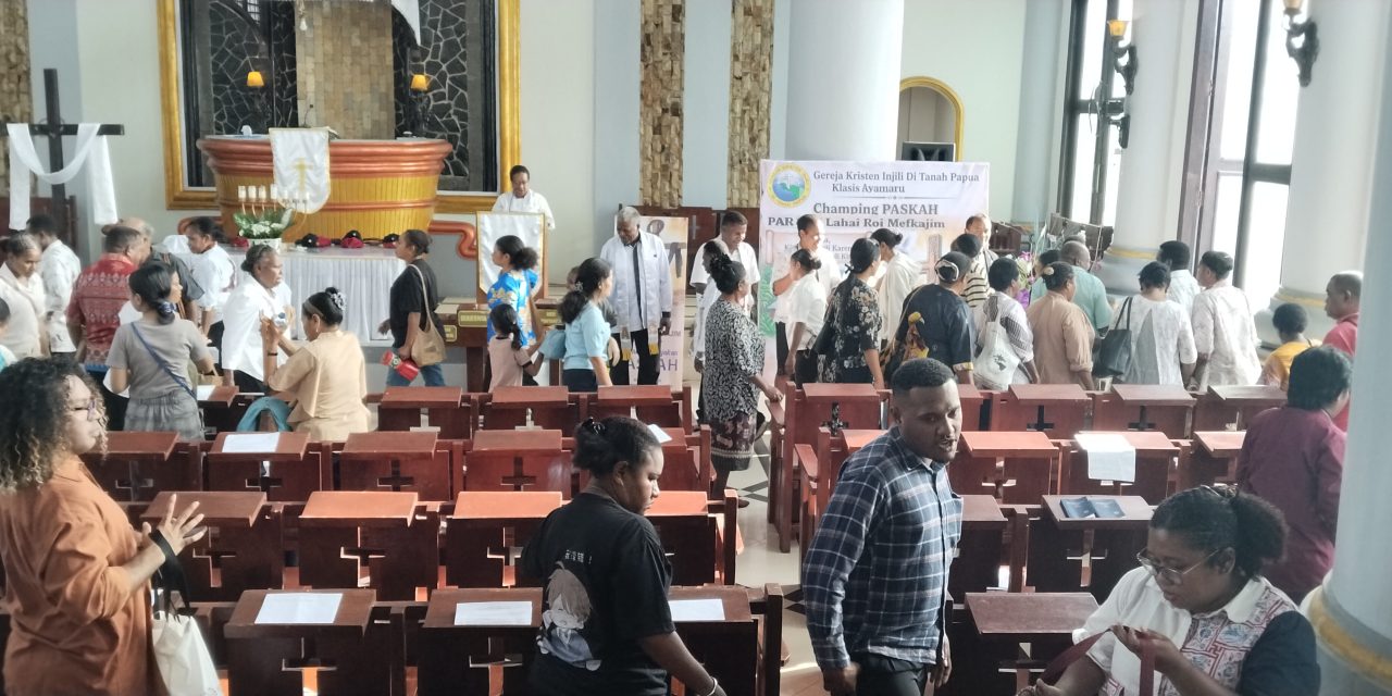 Ibadah Paskah Kebangkitan Tuhan Yesus Kristus di Jemaat GKI Lahai Roi Mefkajim Ayamaru Berlangsung Khidmat