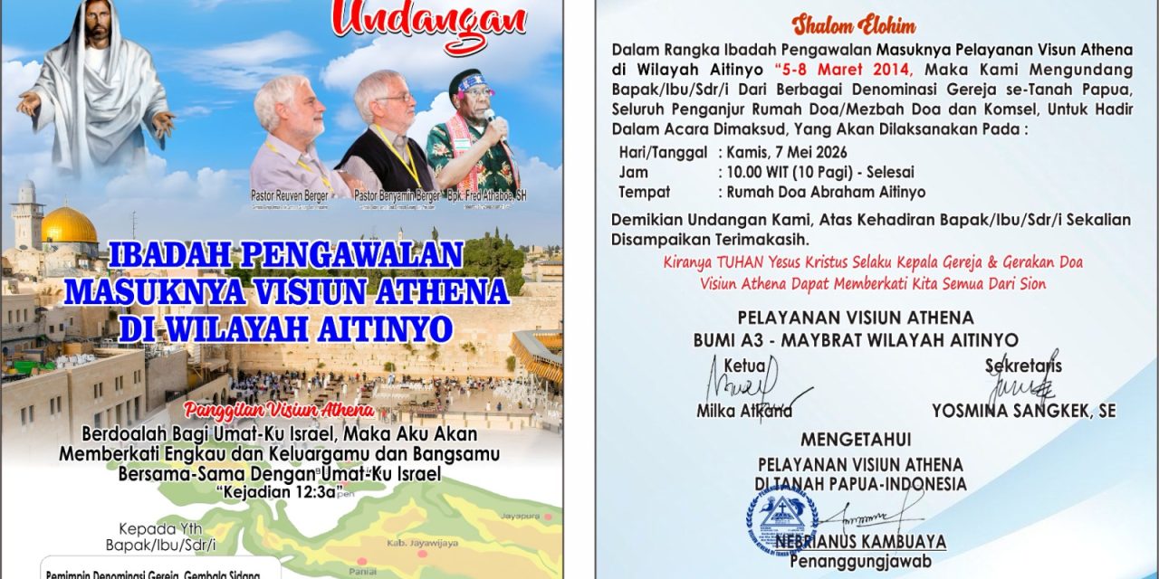 Pelayanan Visiun Athena Gelar Ibadah Pengawalan Masuknya Pelayanan di Wilayah Aitinyo Maybrat