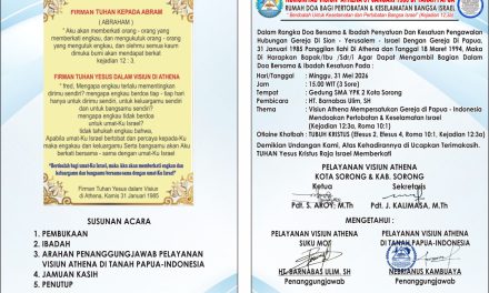 Doa Bersama dan Ibadah Kesatuan Gereja Papua–Israel Digelar di Sorong