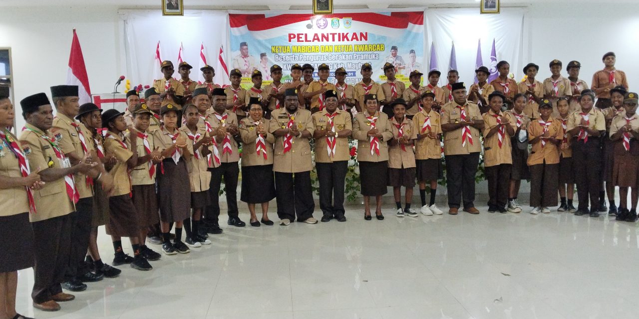 Ketua Kwarda Papua Barat Daya Orpa SusanaKambuaya Lantik Mabicab dan Pengurus Kwarcab Pramuka Maybrat