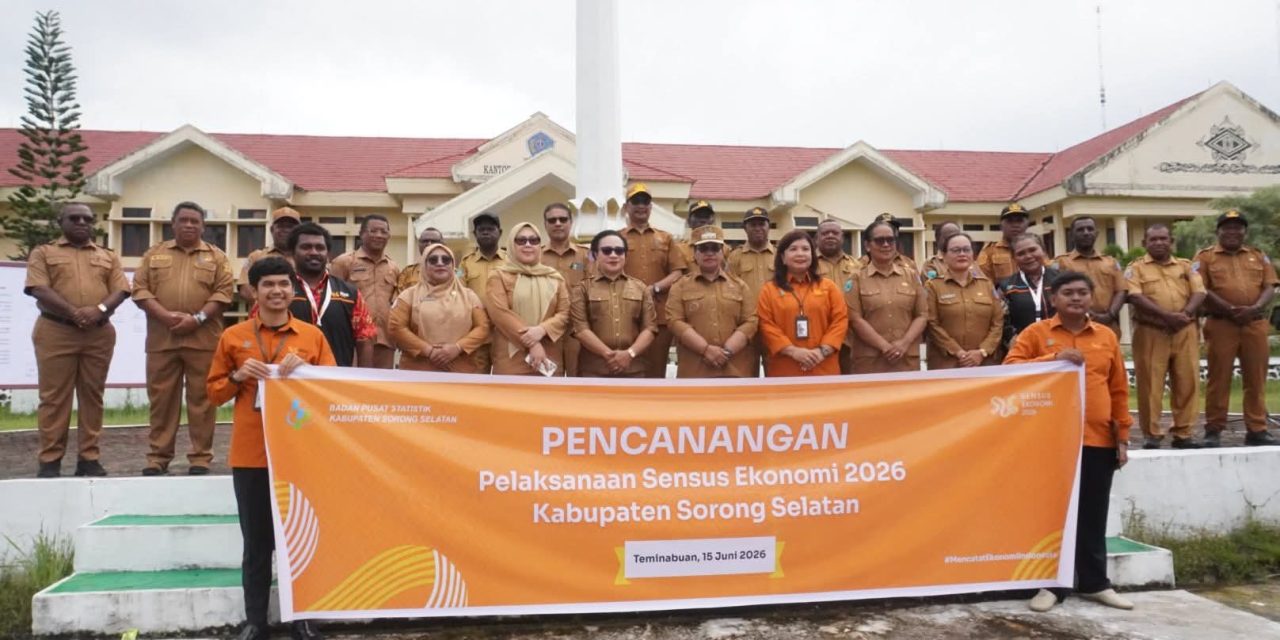 Bupati Sorong Selatan Pimpin Apel Pagi dan Pencanangan Sensus Ekonomi 2026