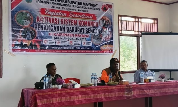 BPBD Maybrat Gelar Sosialisasi Aktivasi Sistem Komando Penanganan Darurat Bencana Tahun 2026