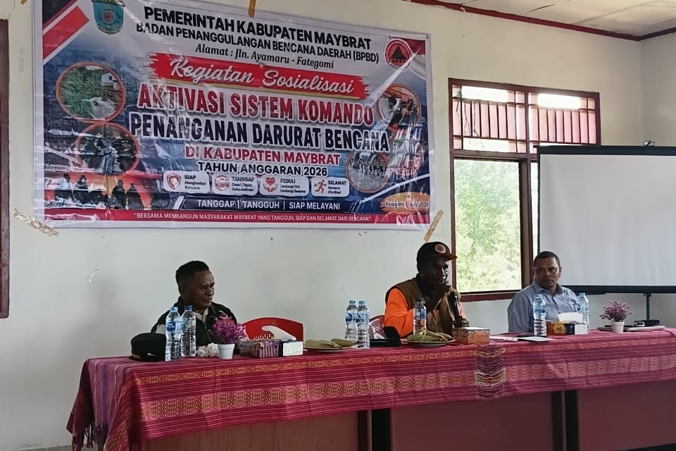 BPBD Maybrat Gelar Sosialisasi Aktivasi Sistem Komando Penanganan Darurat Bencana Tahun 2026