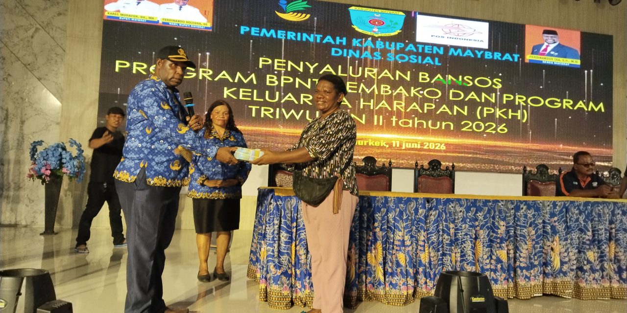 Pemkab Maybrat Salurkan Bansos BPNT/Sembako dan PKH Tahap II Tahun 2026 kepada 5.306 KPM