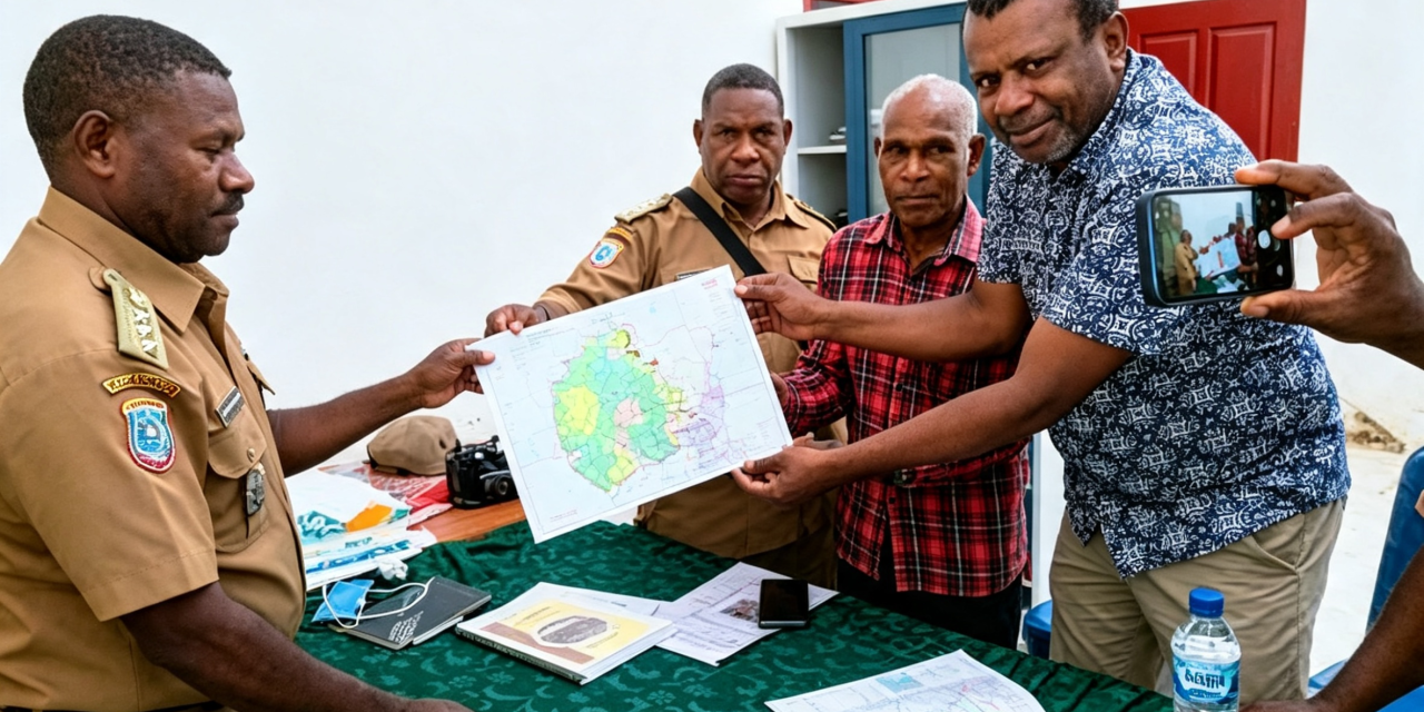 Tim Kerja Percepatan Pengakuan MHA Marga Bleskadit Serahkan Laporan Awal dan Draf Dokumen kepada Kepala Distrik Ayamaru Barat