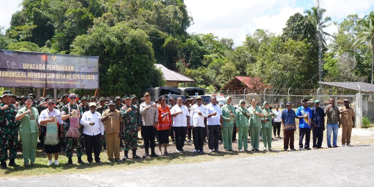Bupati Petronela Krenak Resmi Buka TMMD Ke-129 di Kampung Sesor, Tegaskan Sinergi TNI dan Masyarakat Percepat Pembangunan Sorong Selatan