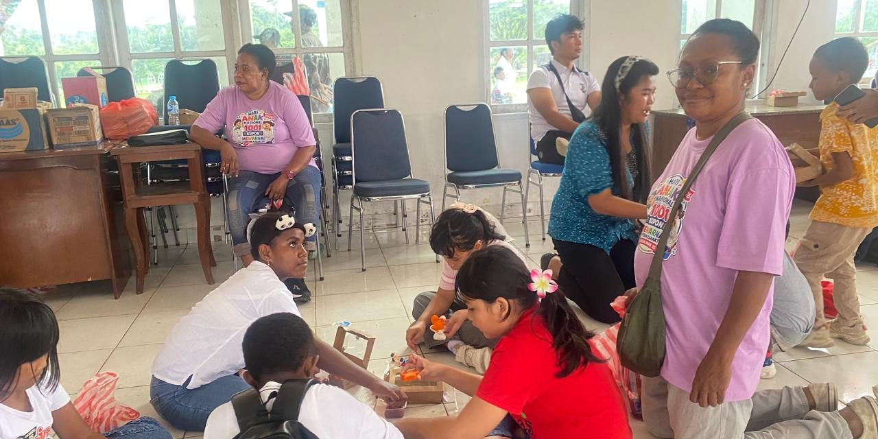 Wanita Bijak Sorong Selatan Peringati Hari Anak Nasional ke-42 dengan Jalan Santai dan Senam Bersama