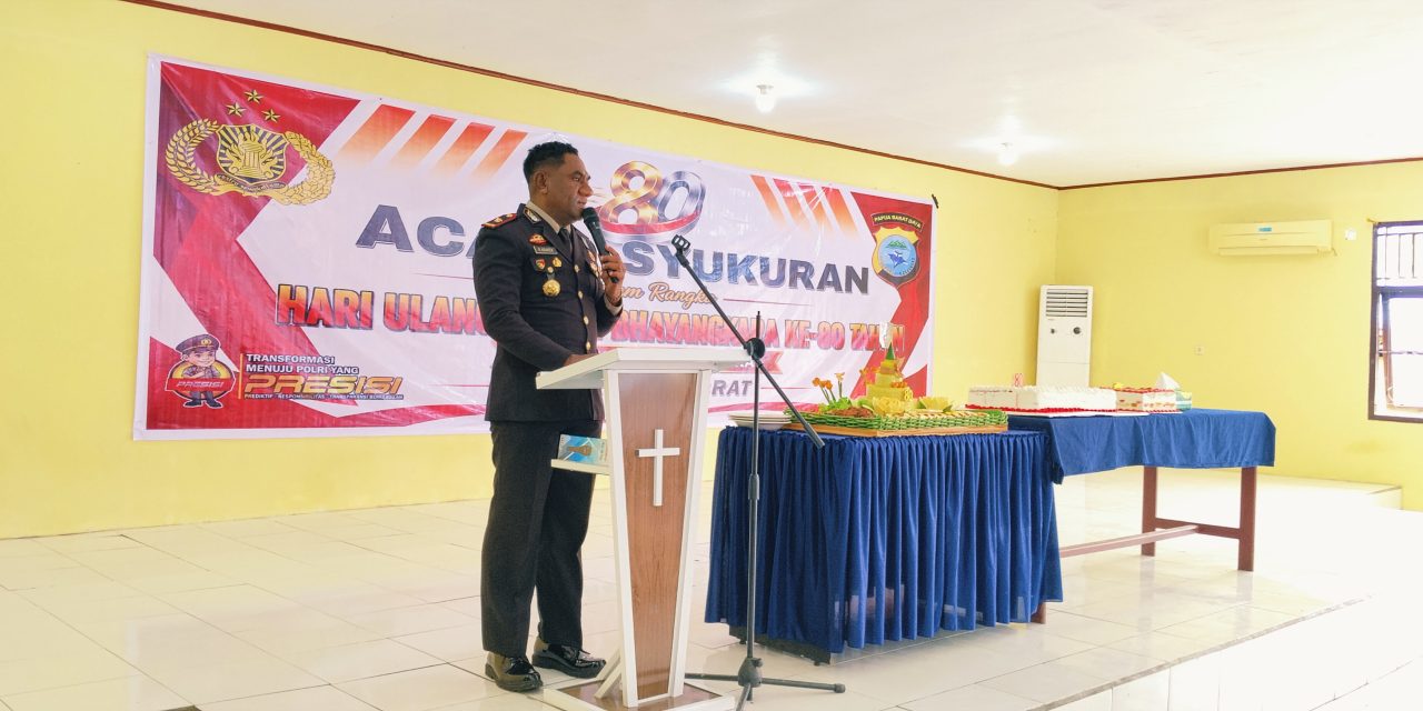 Kapolres Maybrat Gelar Syukuran HUT Bhayangkara ke-80, Pamit Ikuti Pendidikan Sespimmen Polri