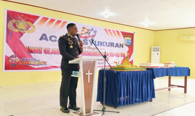 Kapolres Maybrat Gelar Syukuran HUT Bhayangkara ke-80, Pamit Ikuti Pendidikan Sespimmen Polri