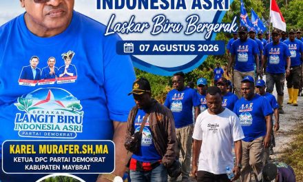DPC Demokrat Maybrat Gelar Kerja Bakti Gerakan Langit Biru Indonesia Asri, Karel Murafer Salurkan Sembako untuk Pelajar
