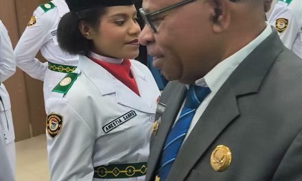 Wakil Bupati Sorong Selatan Hadiri Pengukuhan Paskibraka Kabupaten Sorong Selatan