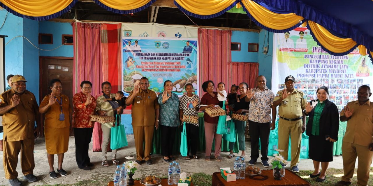 PKK Maybrat Salurkan PMT bagi Ibu dan Balita di Ayamaru Jaya, Dukung Percepatan Penurunan Stunting