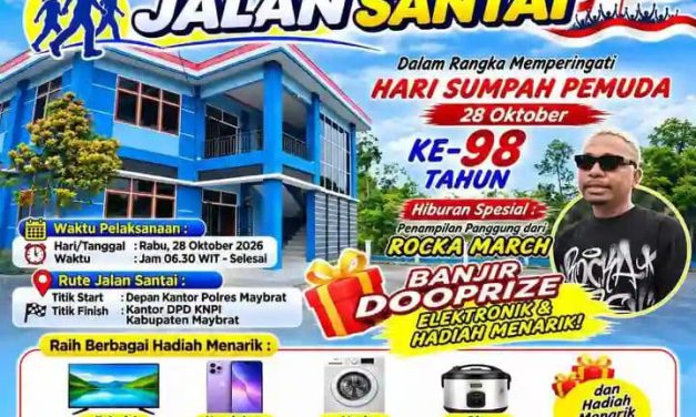 KNPI Maybrat Gelar Jalan Santai Peringati Sumpah Pemuda ke-98, Siapkan Hadiah Menarik