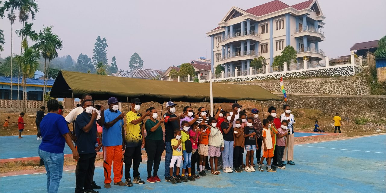 Sambut HUT PAM Lahai-Roi ke-73 dan HUT Injil Masuk di Mefkajim ke-78, Panitia Gelar Jalan Santai dan Lomba Caca Rohani dan pembagian masker