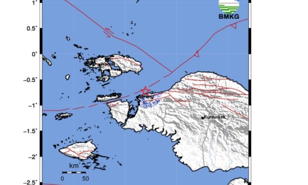 Gempa Magnitudo 3,8 Guncang Kota Sorong, BMKG Catat Episenter di Laut
